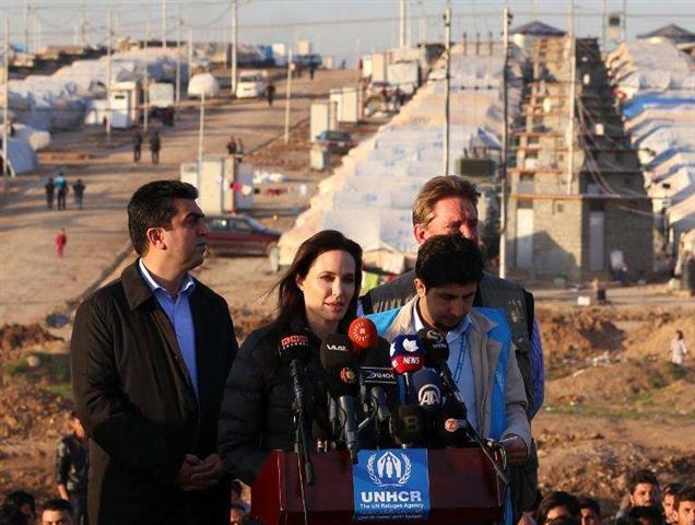 Angelina Jolie denuncia la falta de fondos para ayudar a los desplazados en Irak