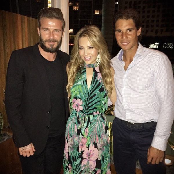 Thalía, Beckham y Rafa Nadal juntos en Miami