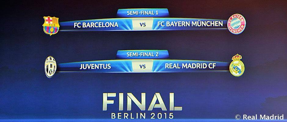 Barcelona-Bayern Múnich y Juventus-Real Madrid en semifinales de Champions