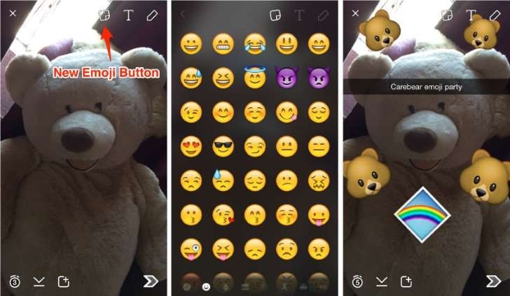 Snapchat con Emoji y ahorro de Datos
